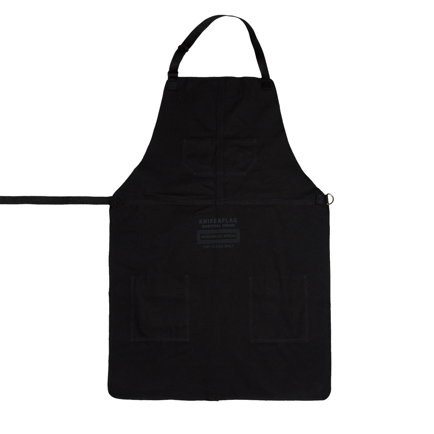 Black Full Length Kitchen Apron With Simple Neck Loop Transparent PNG Clipart