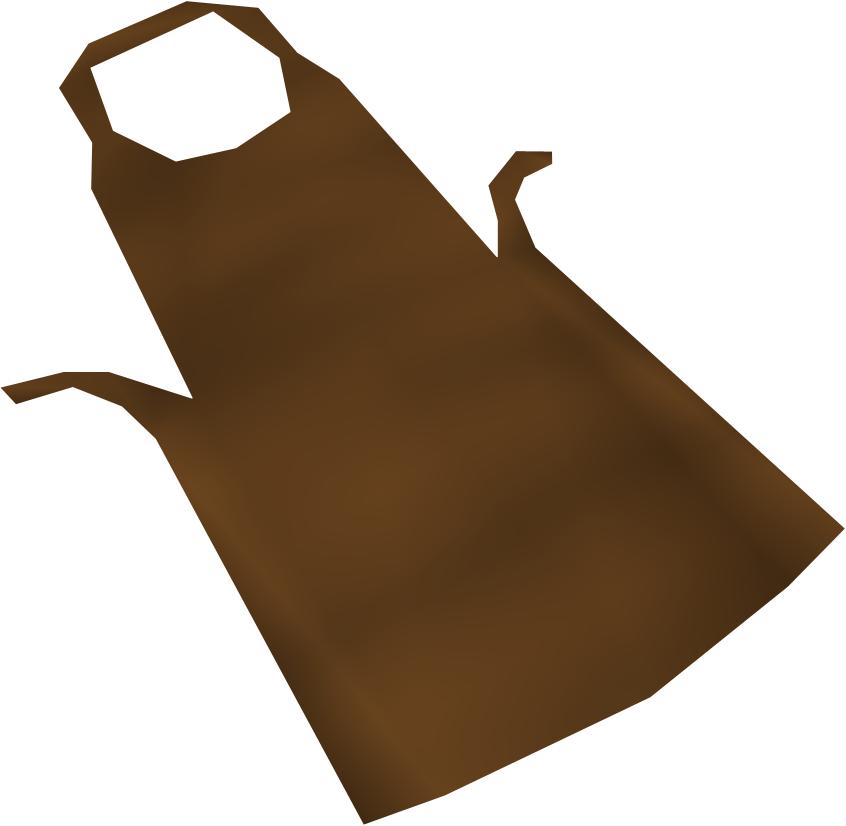 Brown Leather Style Apron Illustration With Crossed Shoulder Straps Apron PNG Illustration