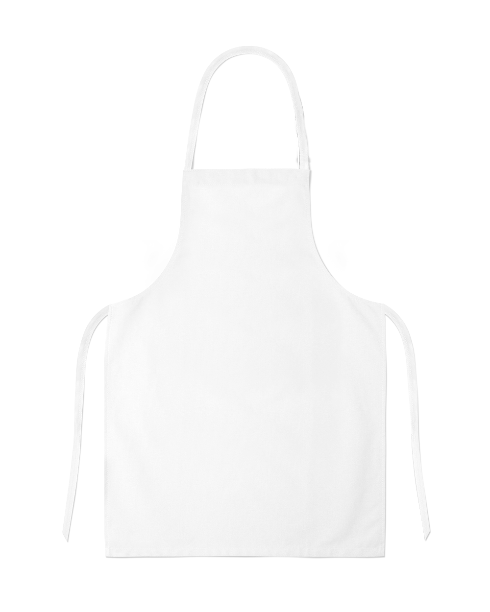 White Apron Outline Drawing With Neck Strap And Waist Ties High Resolution Transparent PNG Image