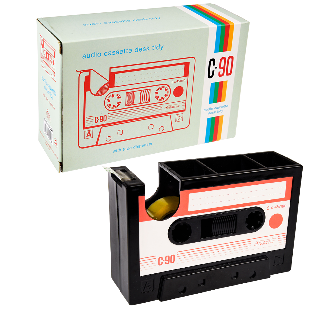 Retro Cassette Tape Packaging Box With Matching Music Tape Audio Cassette PNG Illustration