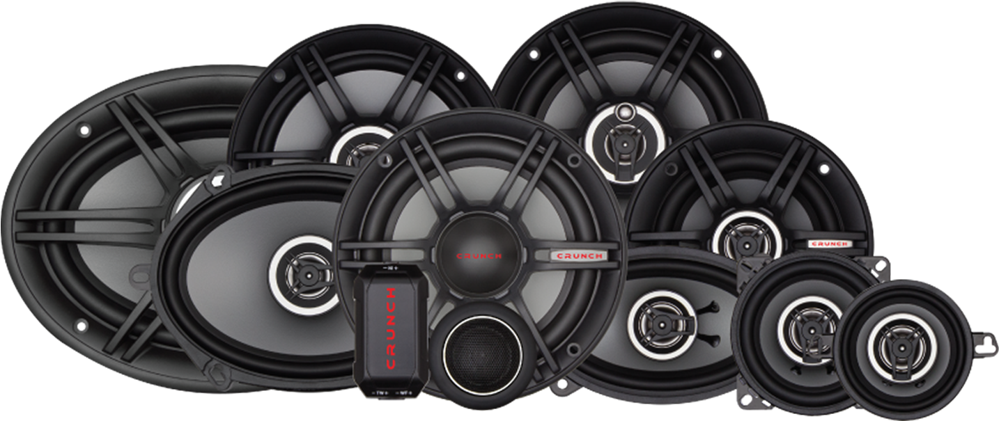 Assorted Car Audio Speakers And Component Drivers Collection Audio Equipment Transparent PNG