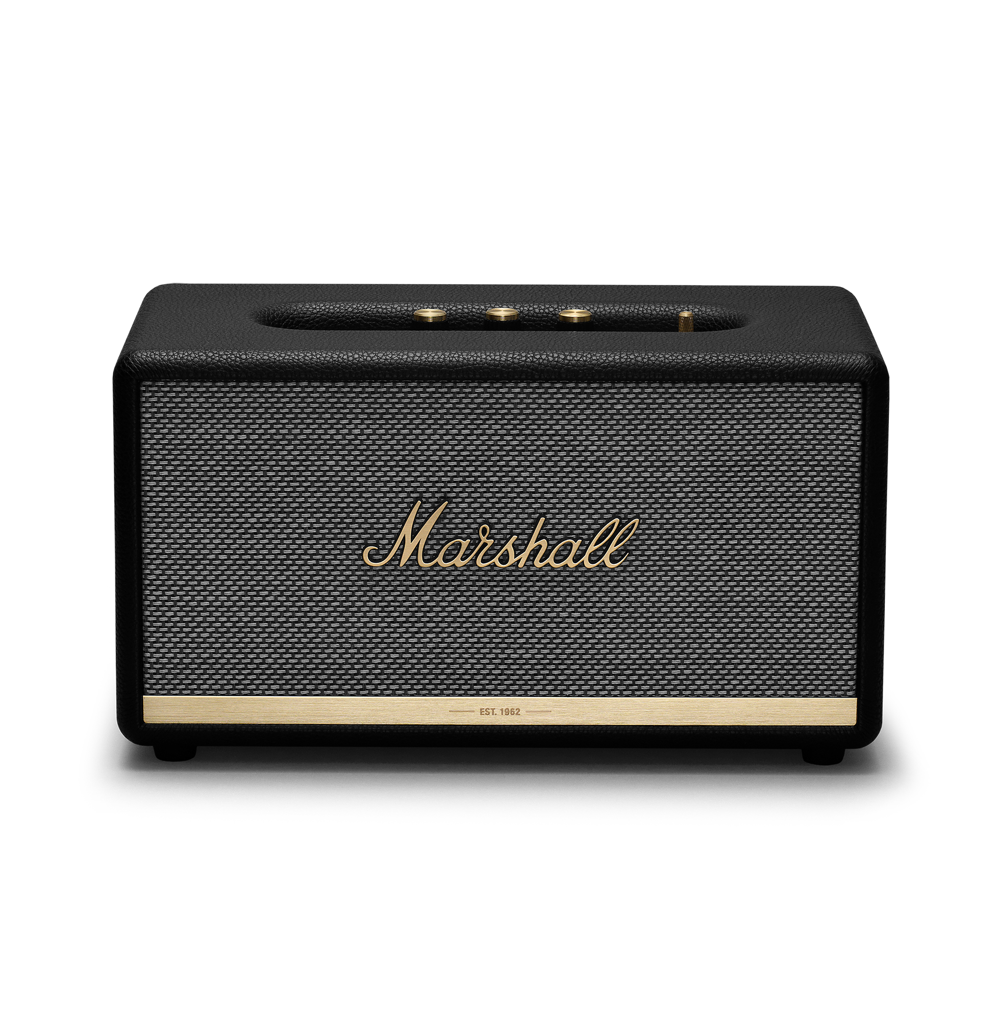 Black And Gold Marshall Style Guitar Amp Speaker With Control Panel Isolated Loudspeaker PNG Image