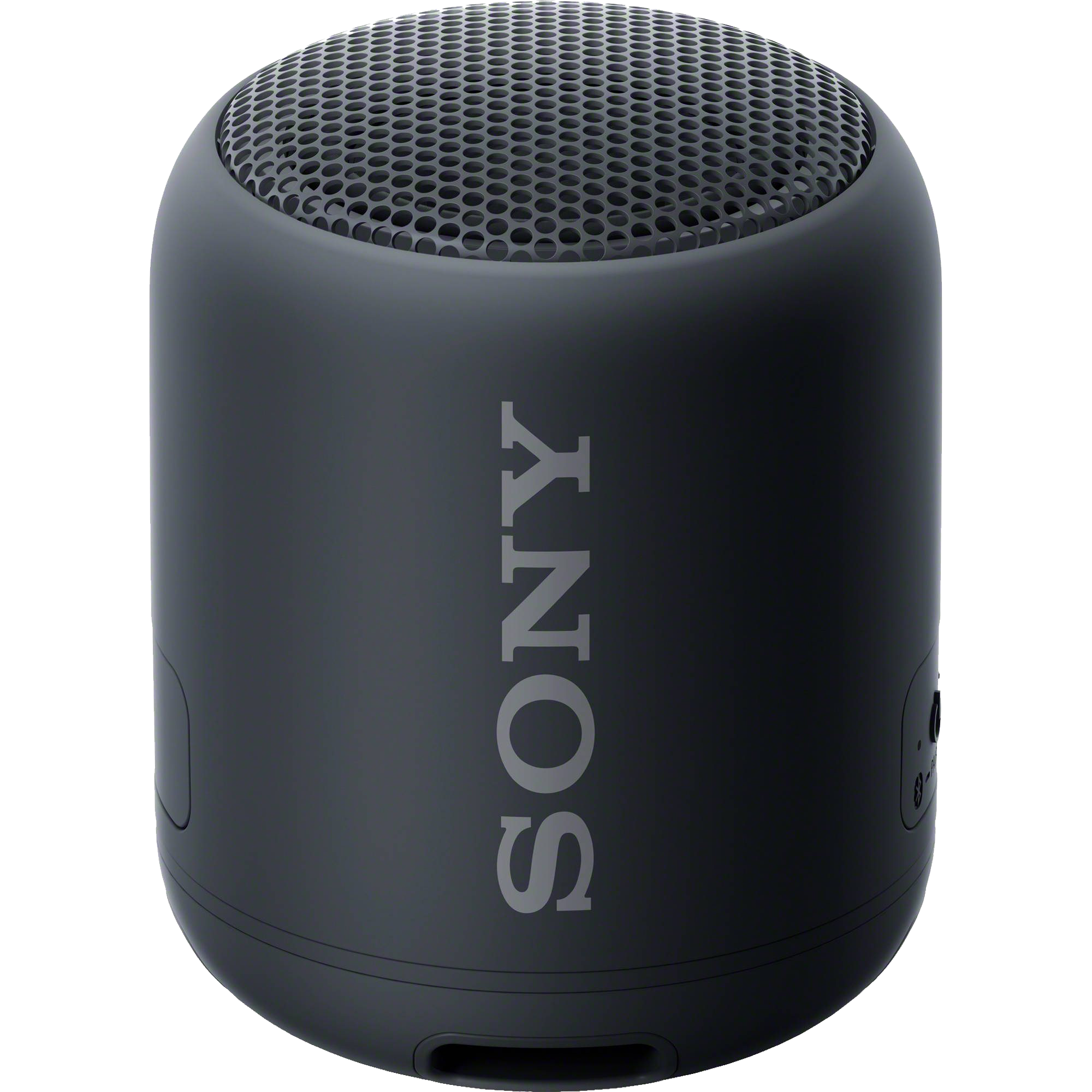 Black Cylindrical Sony Style Portable Wireless Speaker With Mesh Grille Audio Equipment Transparent PNG