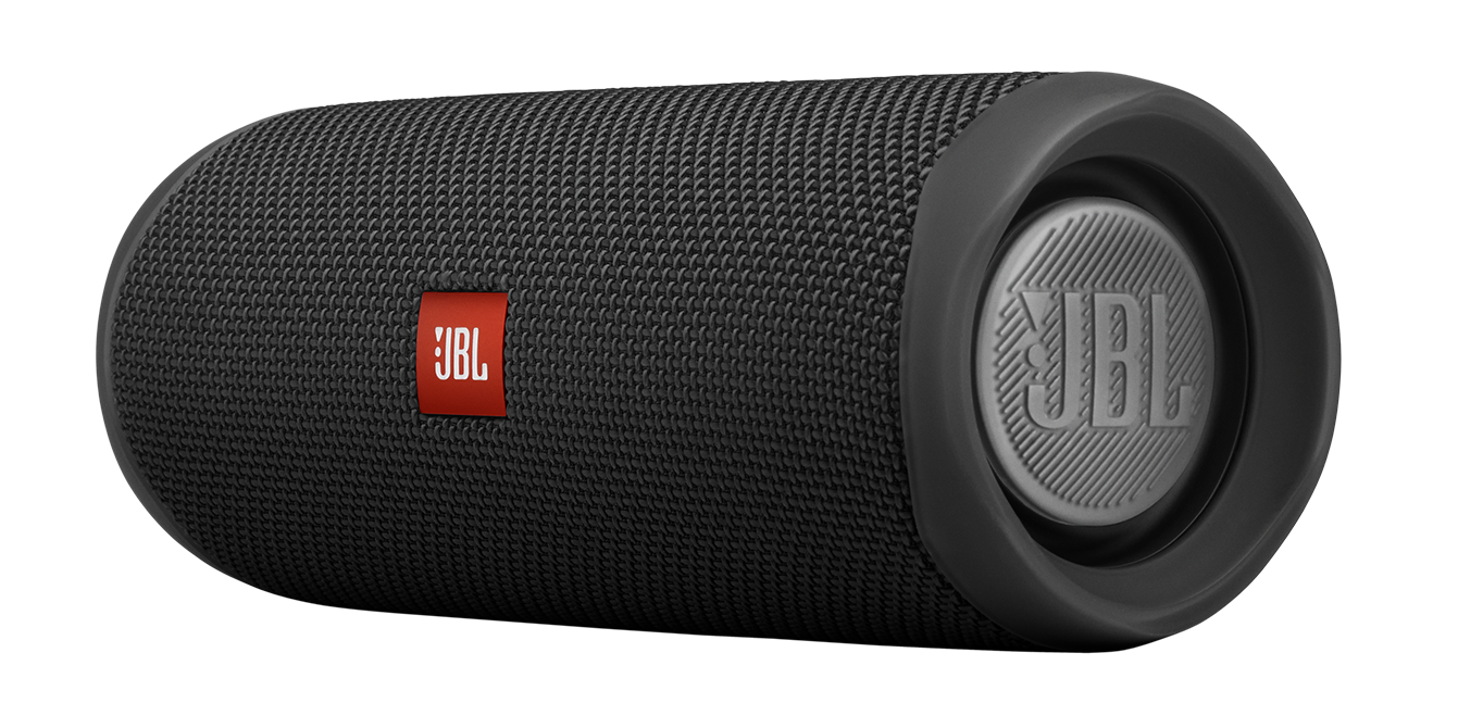 Black Portable Bluetooth Speaker With Oval Body And Side Grip Isolated Transparent PNG Image