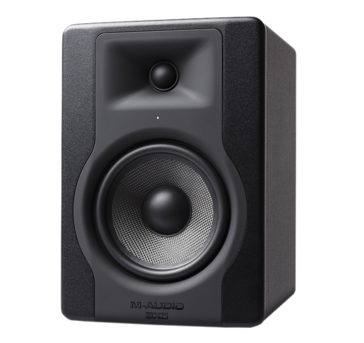 Black Professional Monitor Speaker Cabinet With Large Woofer And Horn Transparent PNG Clipart