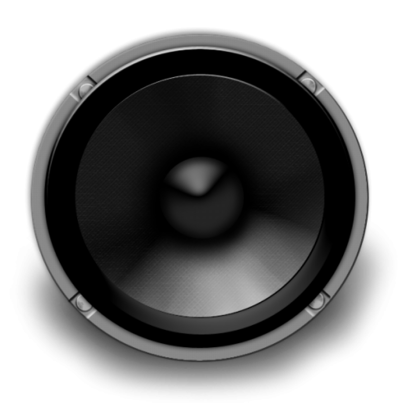 Front View Round Speaker Cone With Black Surround And Center Dust Cap Audio Speaker Transparent PNG