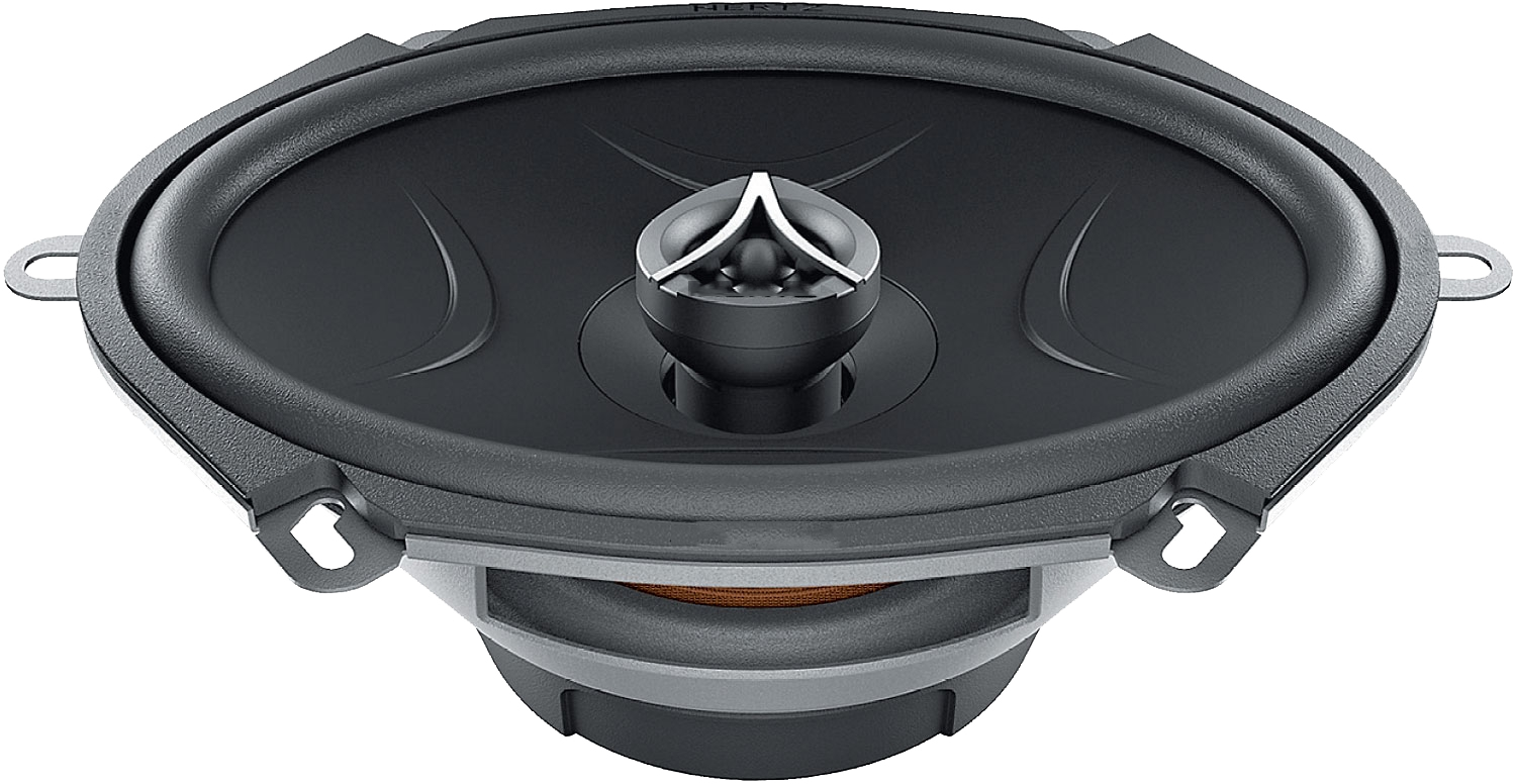 Oval Car Audio Coaxial Speaker Driver With Silver Cone And Rim Isolated Transparent PNG Image