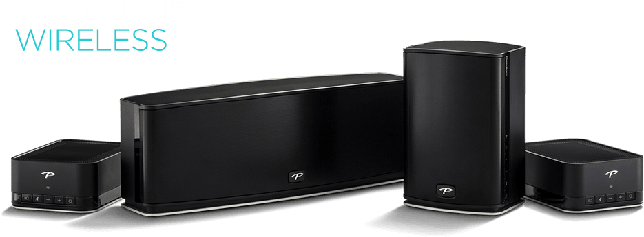 Wireless Home Audio Speaker Set With Soundbar Subwoofer And Satellites Speaker System PNG Graphic