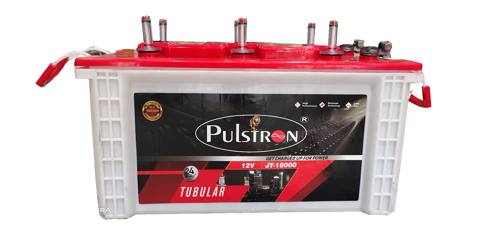 White Pulstar Car Battery With Red And Black Terminal Posts Automotive Battery Transparent PNG