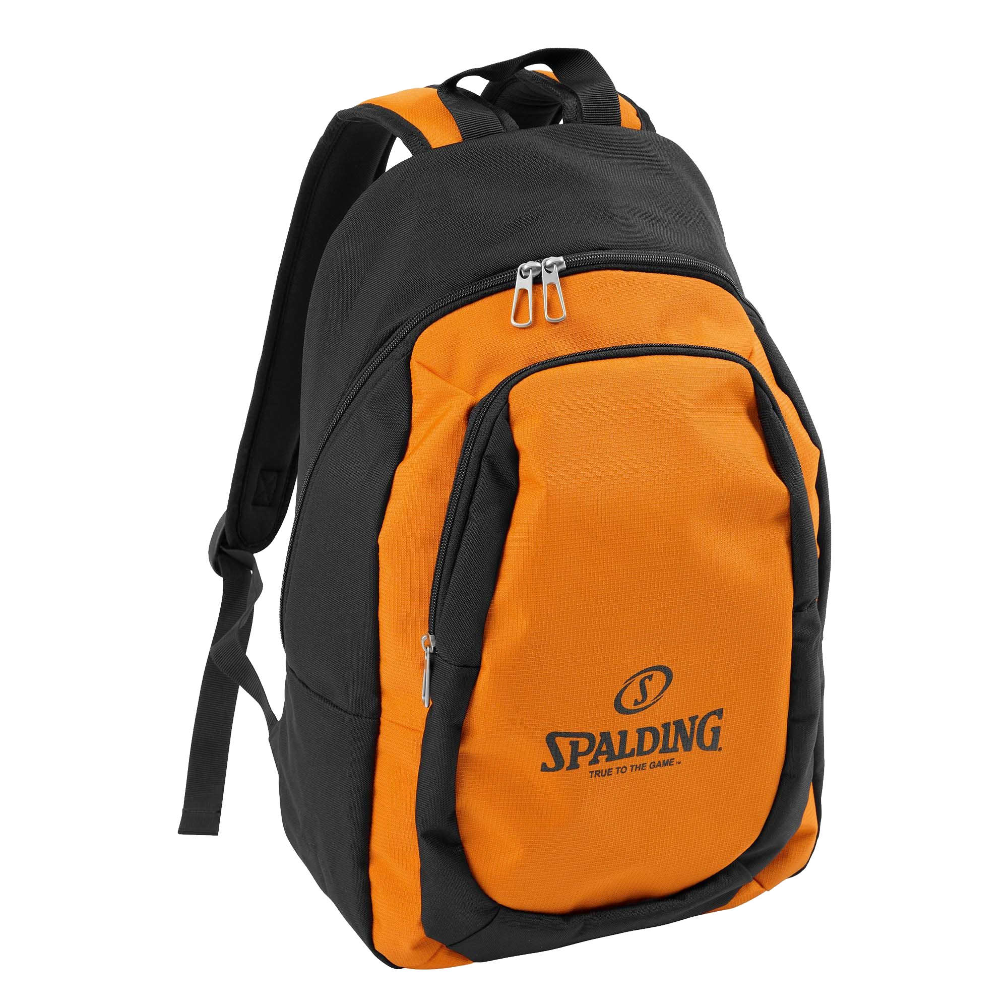 Black And Orange Sports Backpack With Basketball Brand Logo Travel Bag Transparent PNG