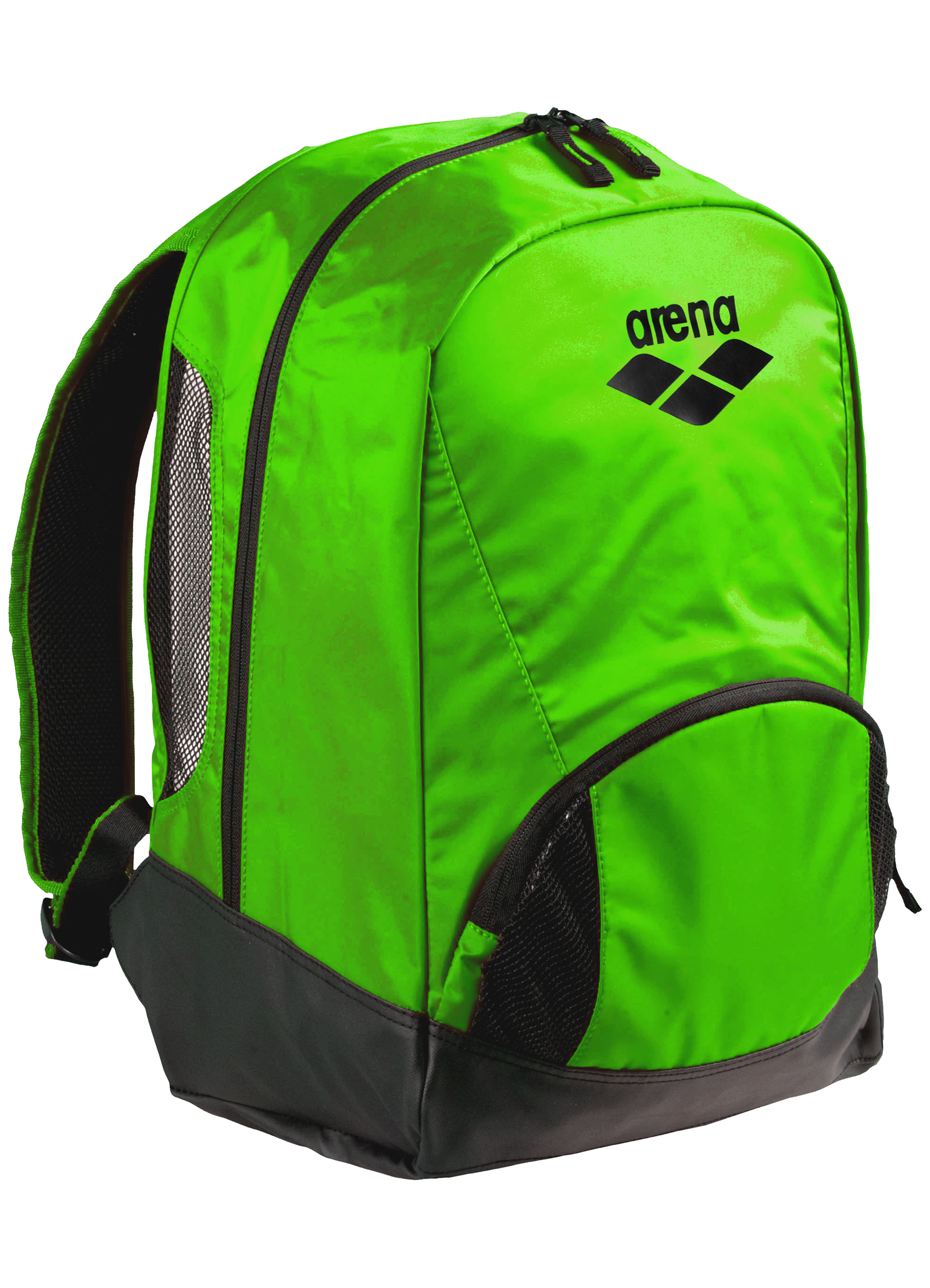 Bright Green Sports Backpack With Black Trim And Large Front Compartment Backpack Transparent PNG