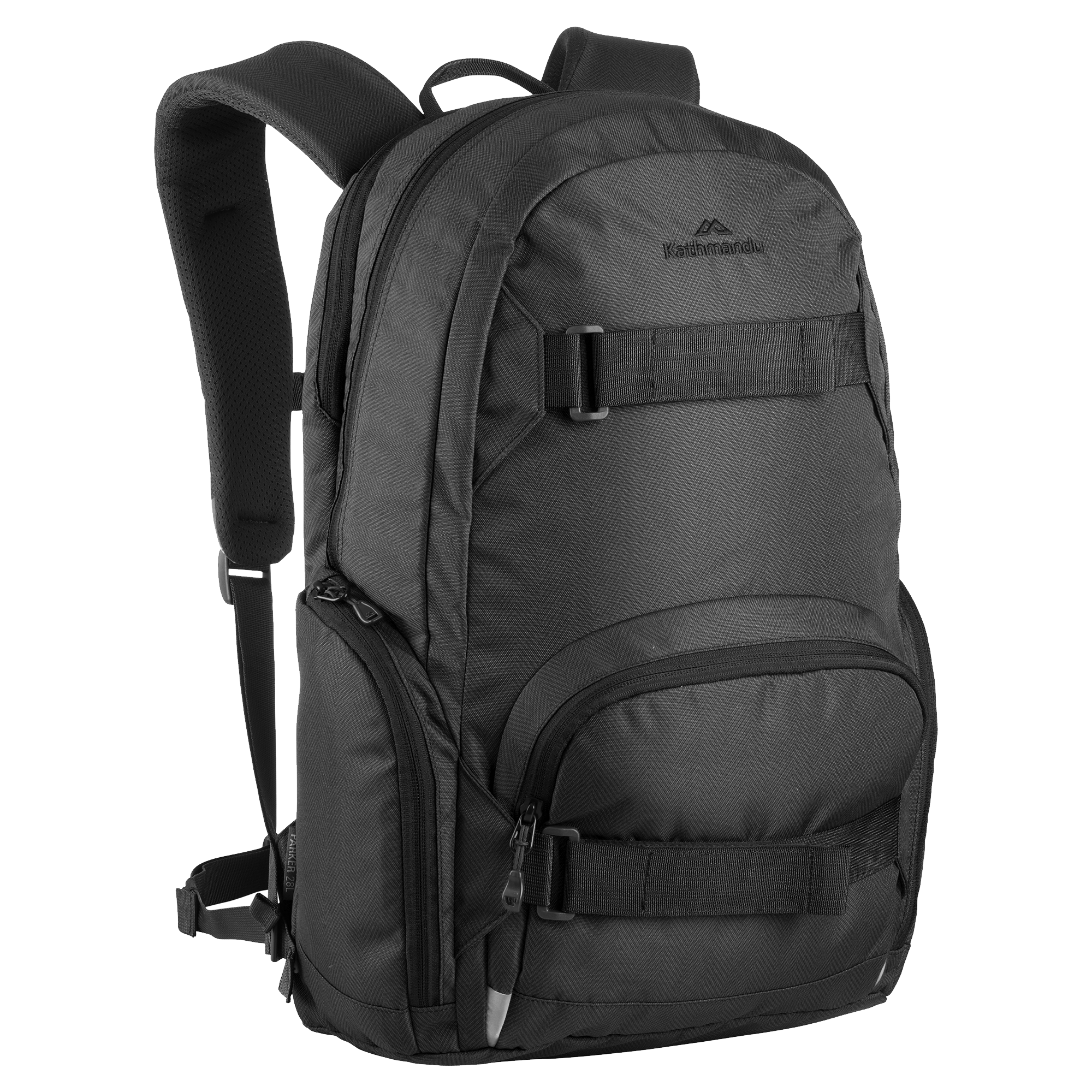 Dark Gray Hiking Backpack With Large Front Storage Pocket And Padded Straps Isolated Backpack PNG Image