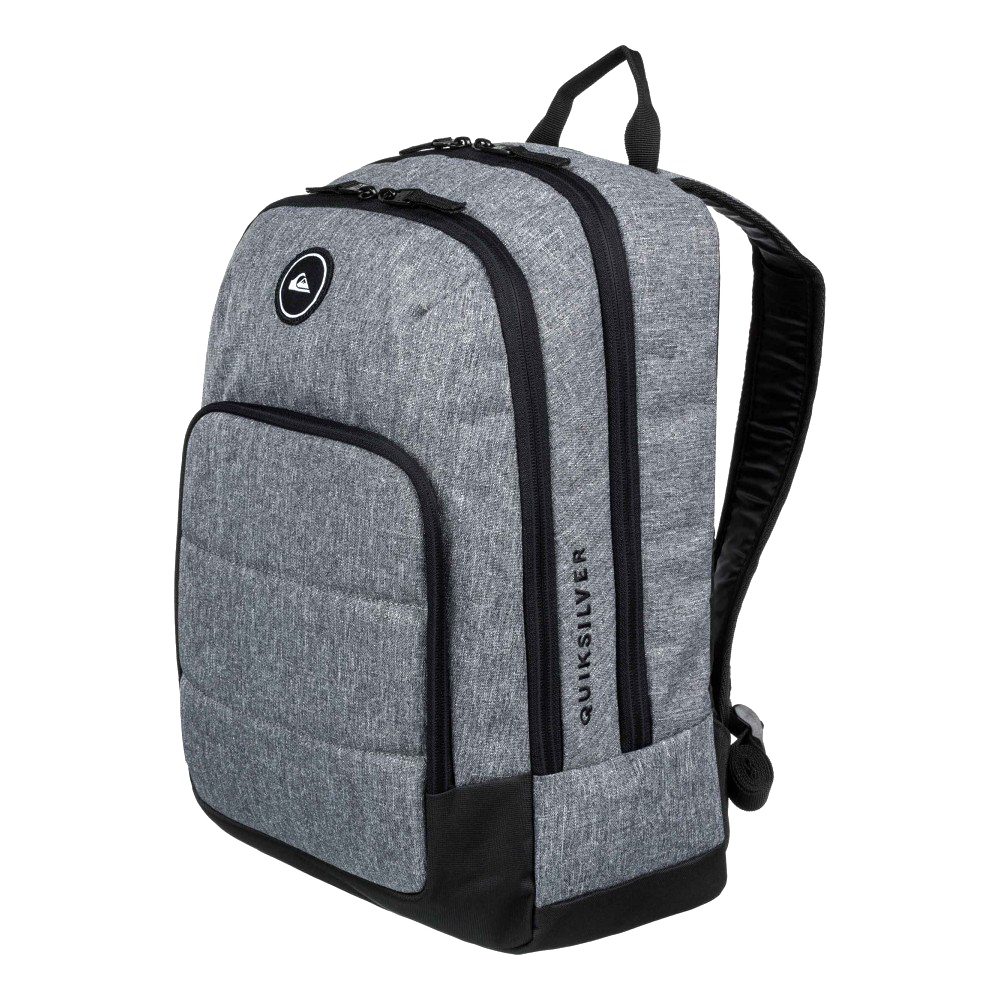 Gray School Backpack With Two Front Compartments And Black Side Mesh Backpack Transparent PNG