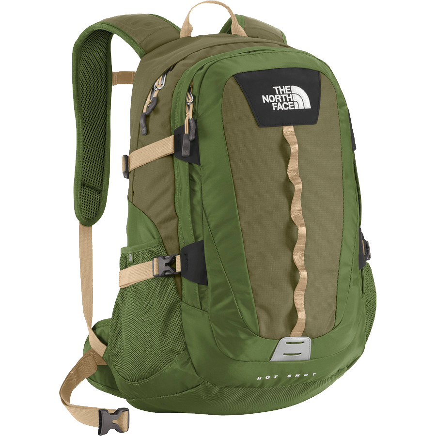 Olive Green Tactical Backpack With MOLLE Webbing And Front Pockets Transparent PNG Clipart