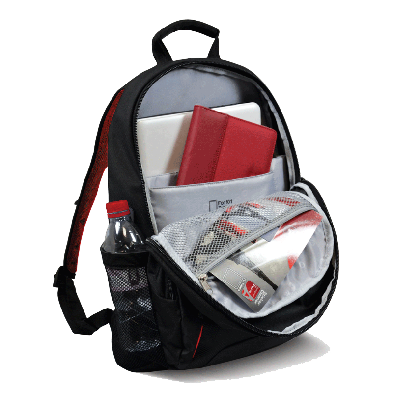 Open Black Backpack Filled With Books And Travel Essentials Backpack Transparent PNG
