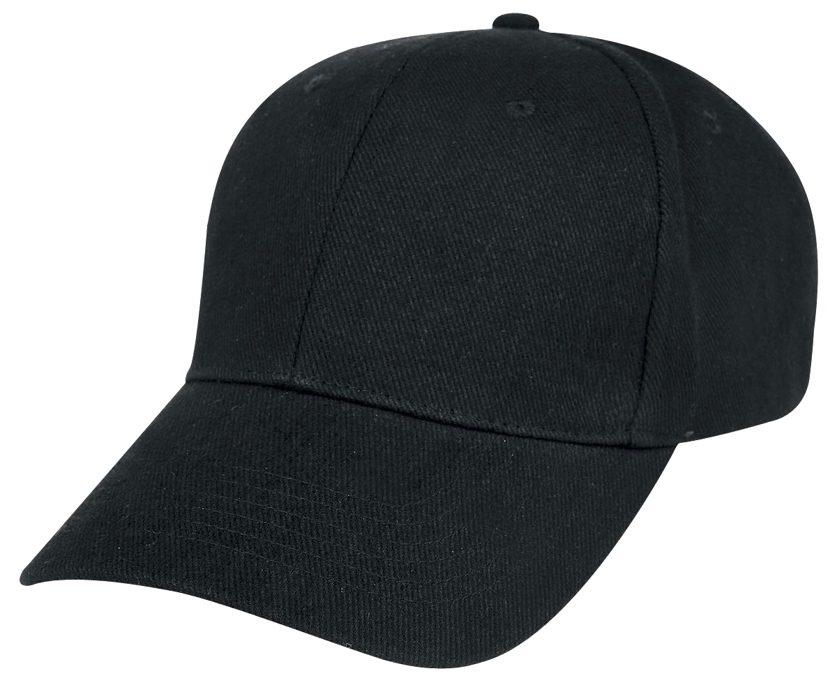 Dark Black Baseball Hat With Rounded Crown And Long Curved Bill Sports Hat Transparent PNG