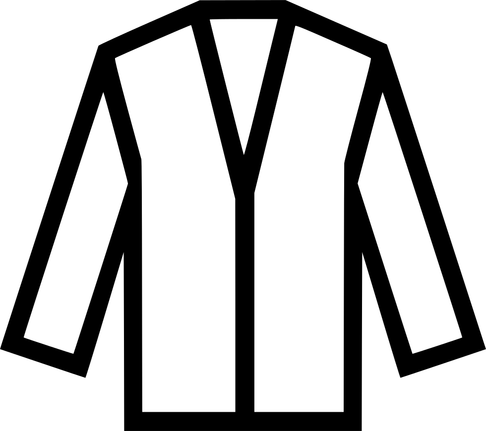 Clean Outline Drawing Of A Classic Shawl Collar Bathrobe Bathrobe PNG Illustration