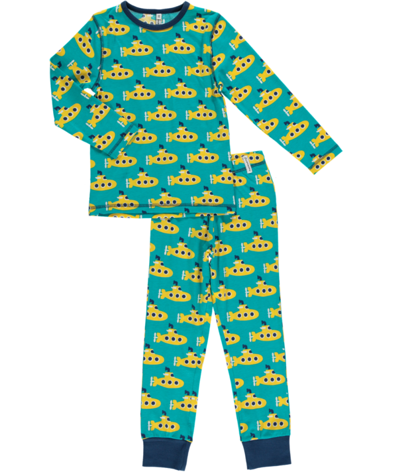 Colorful Teal Pajama Set With Repeating Animal Print And Long Sleeves Transparent PNG Clipart