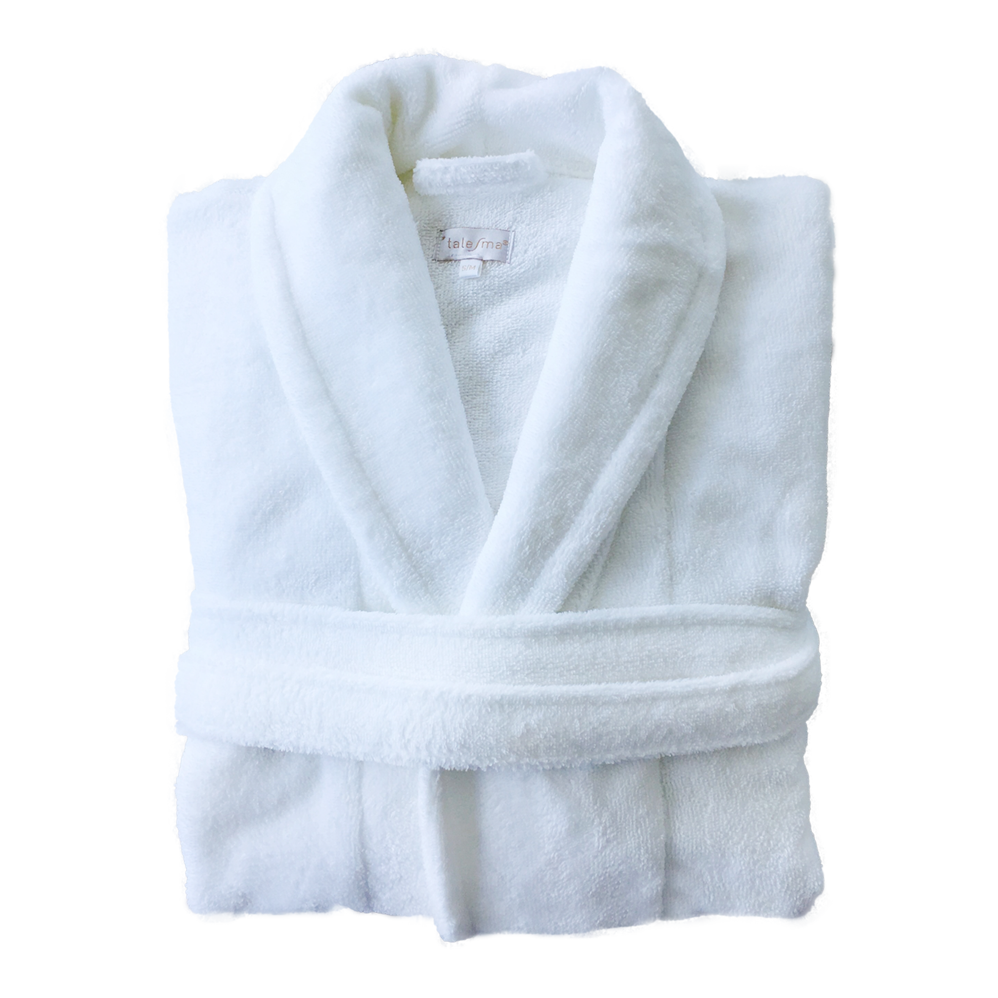 Folded White Hotel Bathrobe With Thick Plush Terry Cloth Texture Bathrobe Transparent PNG