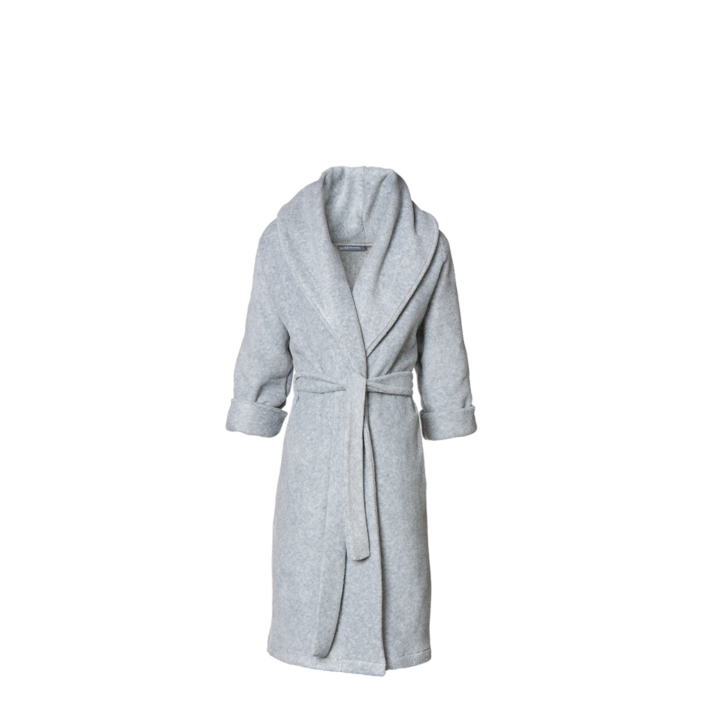 Soft Gray Cotton Bathrobe Product Photo With Long Sleeves Isolated Bathrobe PNG Image