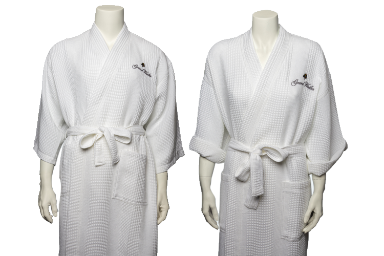 White Bathrobes Displayed On Two Mannequins With Matching Belts Isolated Transparent PNG Image