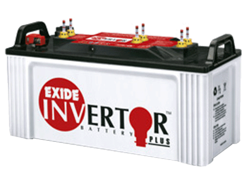 White Exide Inverter Battery With Black Top And Carry Handle Battery PNG Illustration