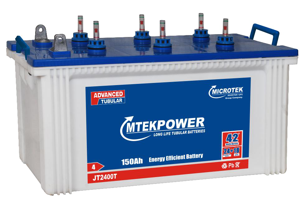 White Interpower Automotive Battery With Blue Brand Label And Top Terminals Automotive Battery PNG Graphic