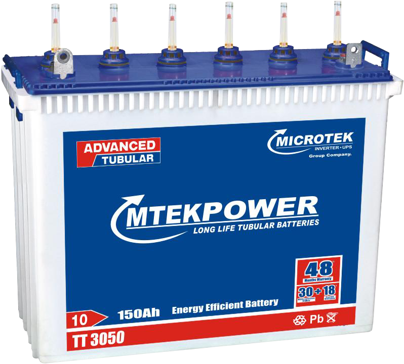 White Interpower Car Battery With Blue Top And Multiple Terminals Isolated Transparent PNG Image