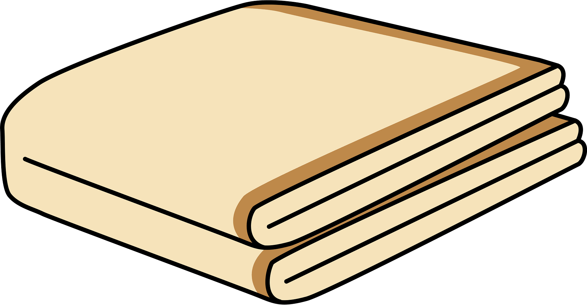 Beige Folded Blanket Illustration With Simple Dark Contour Lines Isolated Blanket PNG Image