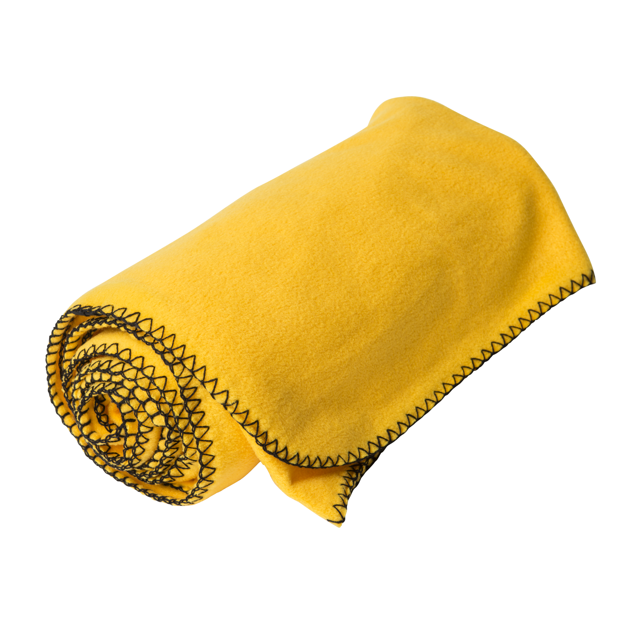 Bright Yellow Fleece Blanket Rolled Into A Tight Cozy Bundle High Resolution Transparent PNG Image