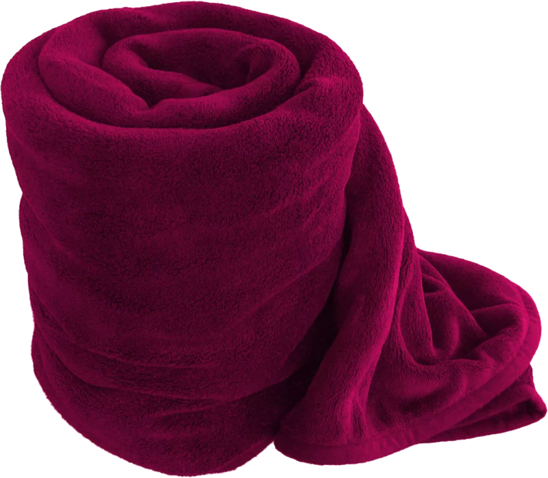 Deep Magenta Fleece Throw Blanket Rolled Into A Cozy Swirl Cozy Throw Transparent PNG