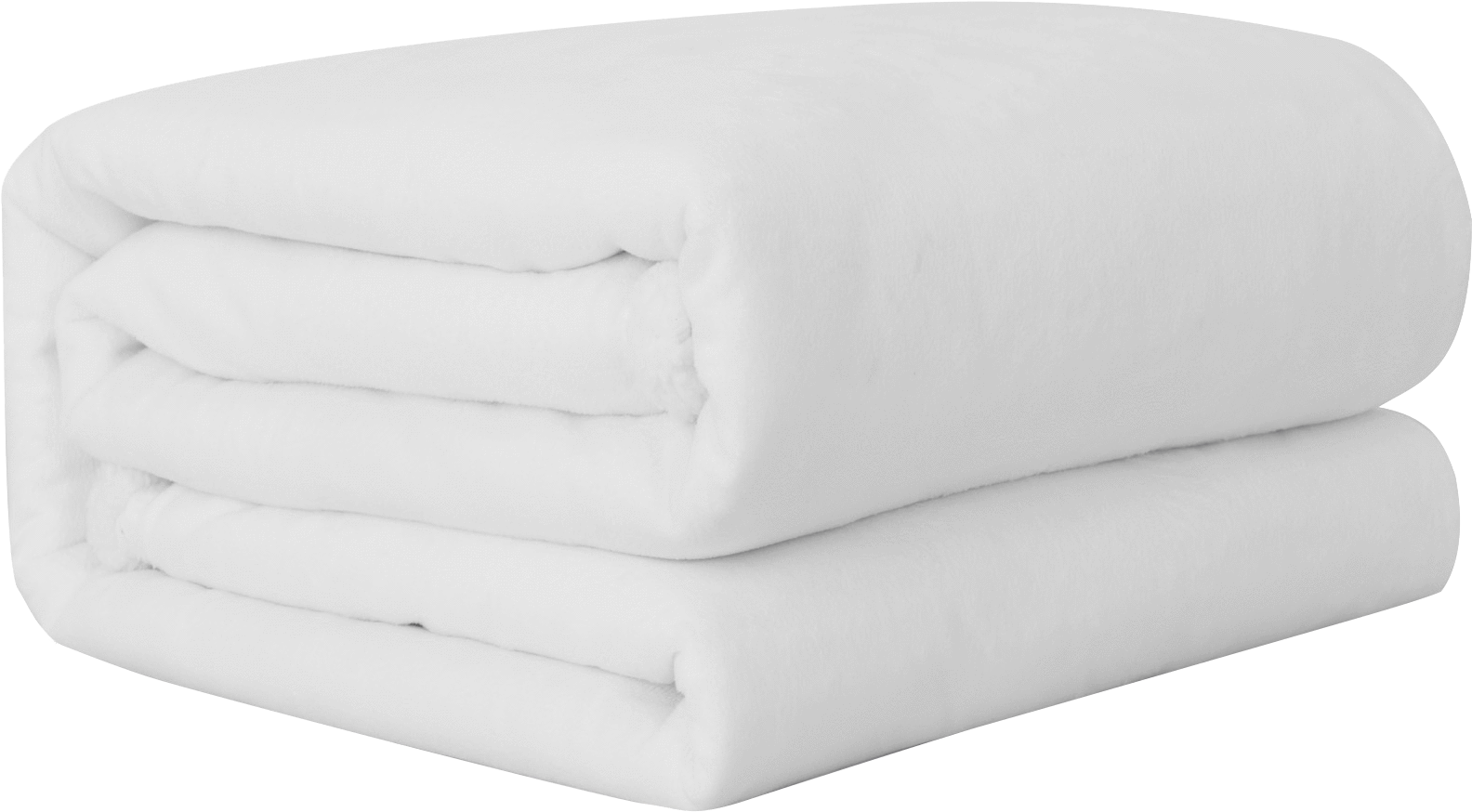Stack Of White Quilted Comforter Blankets Folded For Bedding Isolated Transparent PNG Image