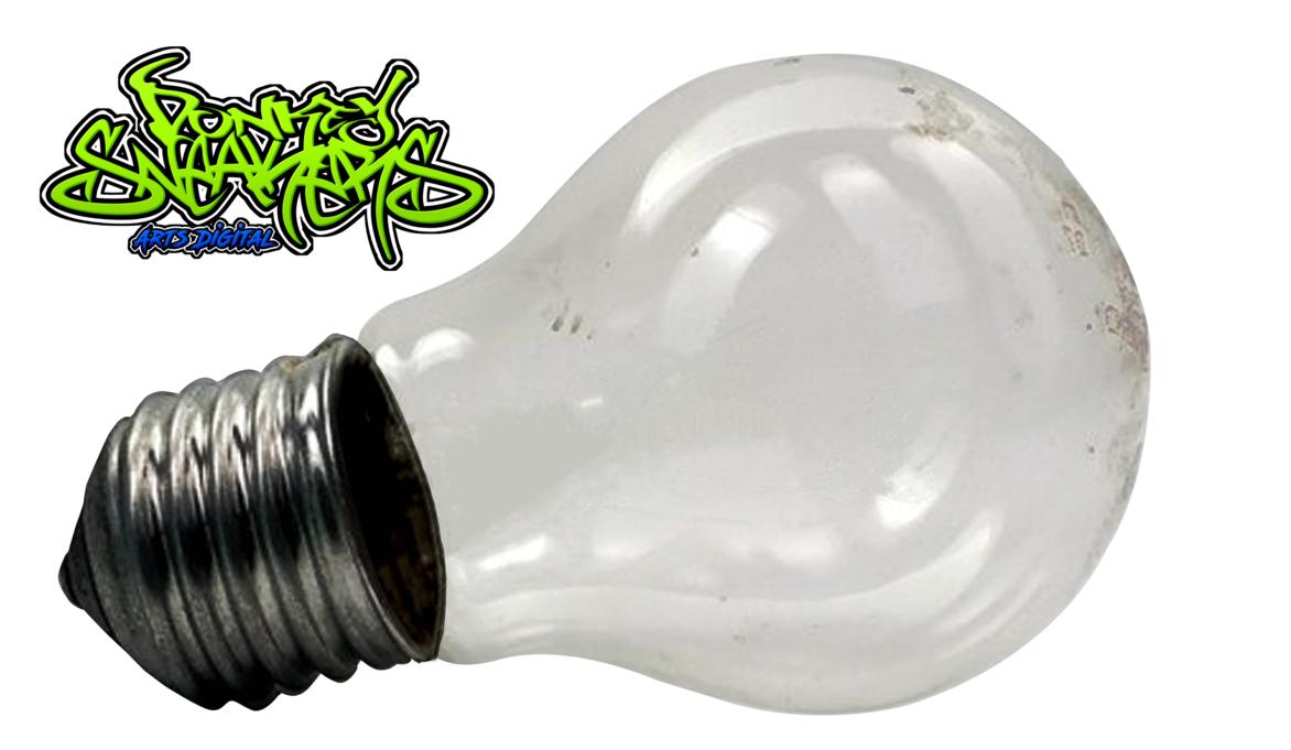 Clear LED Bulb With Small Green Plant Sprouting Beside The Base Light Bulb PNG Illustration