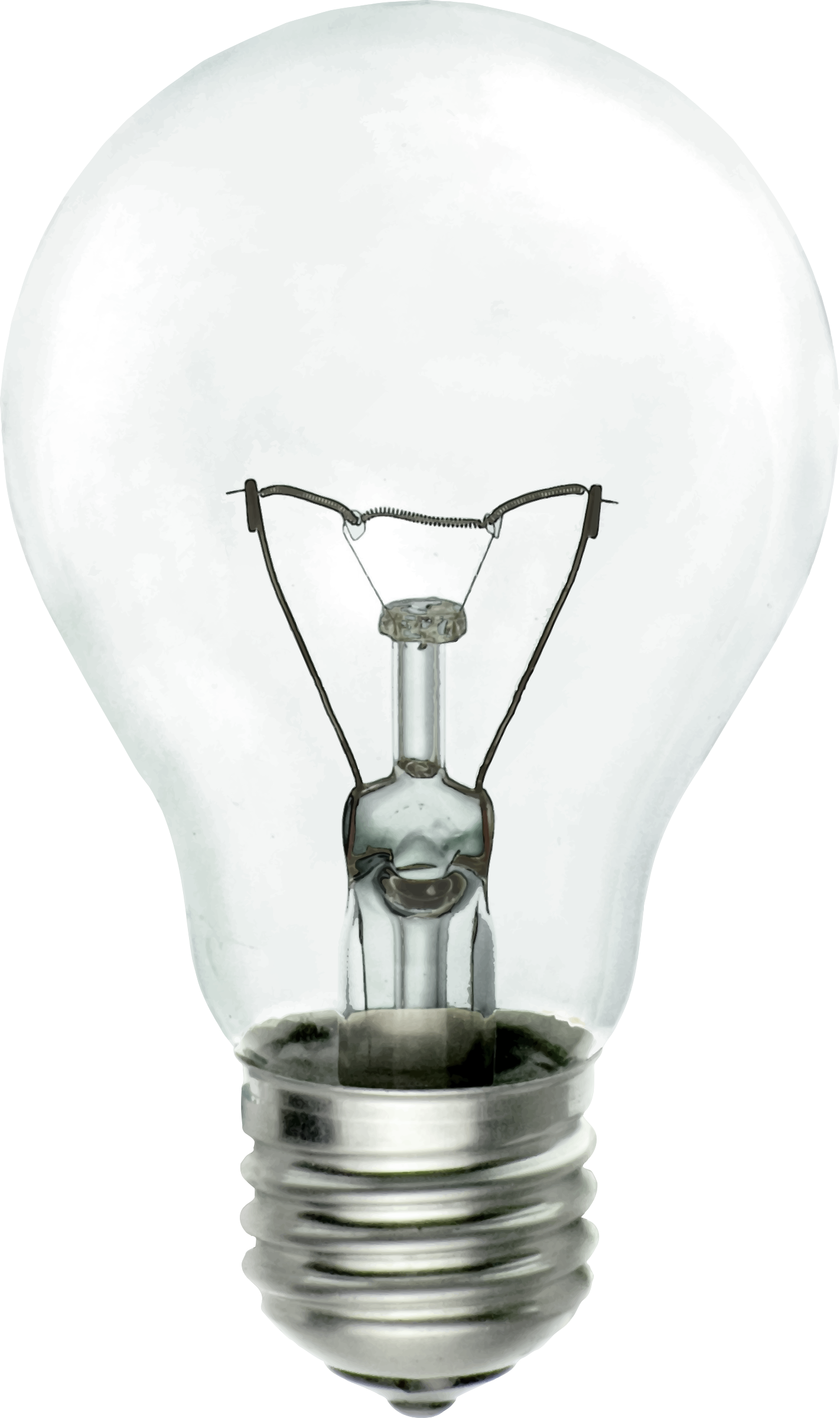 Clear Vintage Edison Bulb With Exposed Filament And Screw Base Isolated Transparent PNG Image