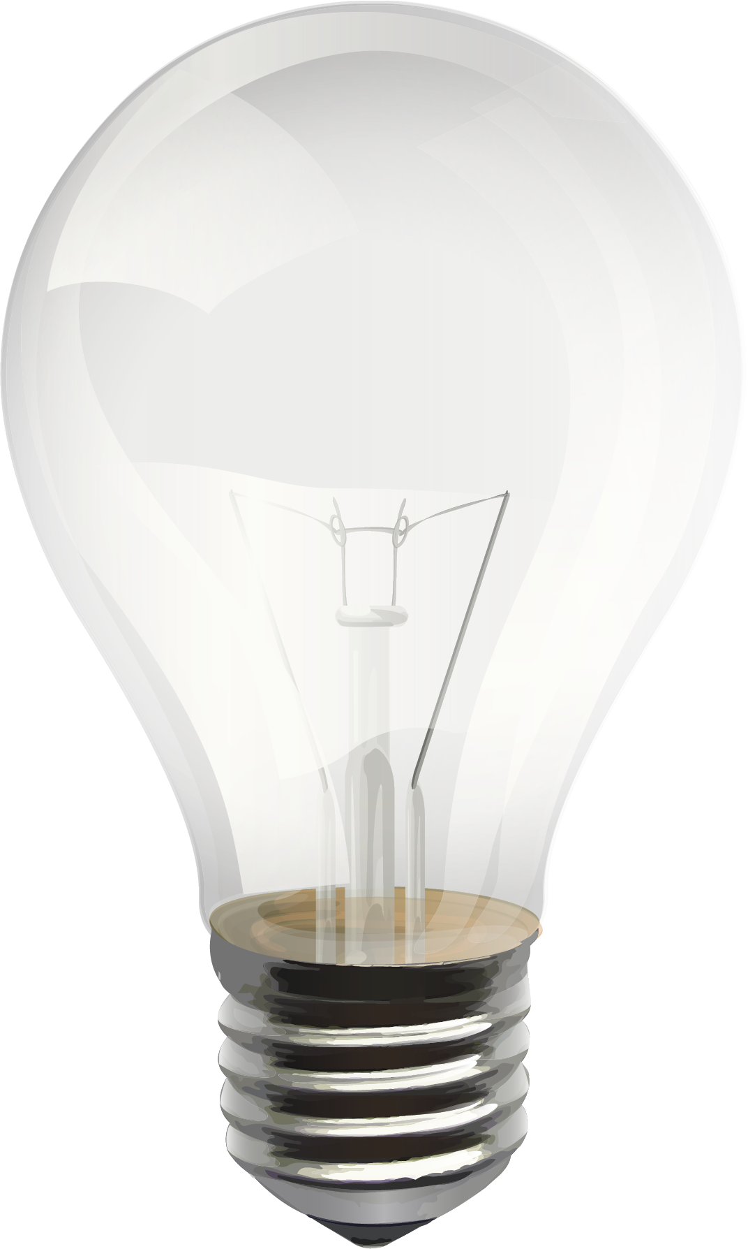Close Up Clear Light Bulb With Visible Inner Filament Wires High Resolution Transparent PNG Image