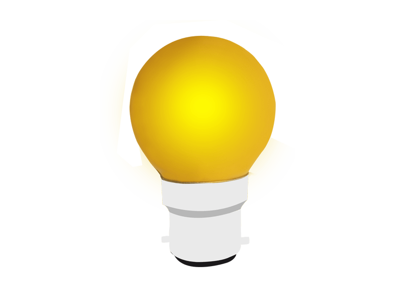 Glowing Golden LED Bulb With Bright Round Light Center Lamp And Lighting Transparent PNG