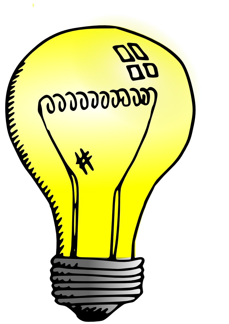 Hand Drawn Yellow LED Light Bulb With Decorative Label Detail Light Bulb PNG Illustration