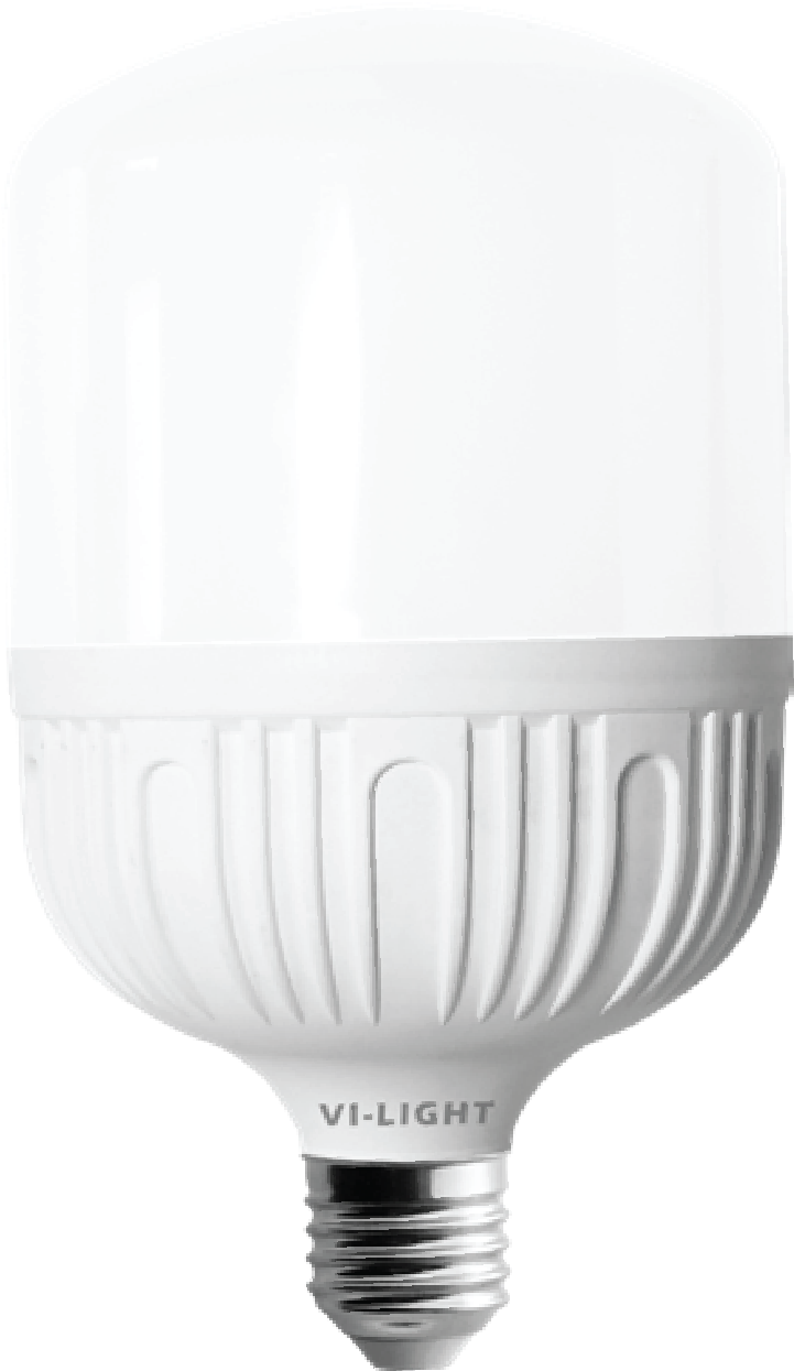 Large White LED Light Bulb With Vertical Ribbed Heat Sink Base Light Bulb Transparent PNG