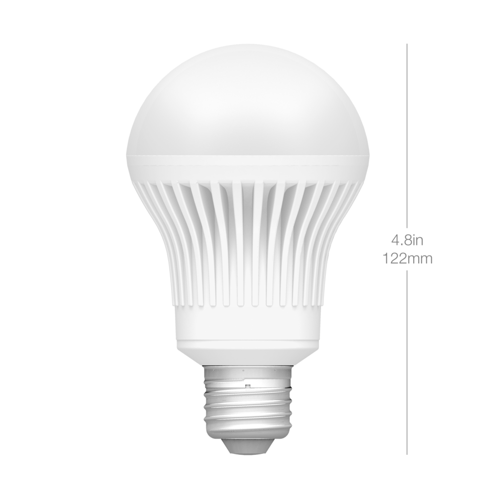 White LED Light Bulb Product Illustration With Wide Diffuser Light Bulb PNG Illustration