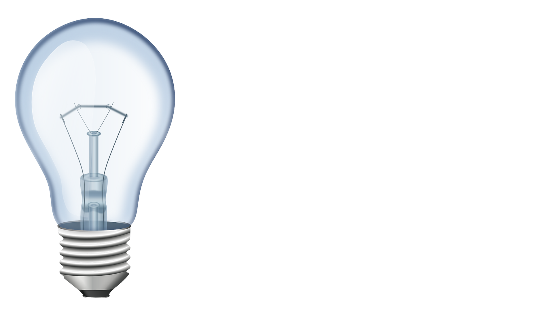Blue Tinted Clear Light Bulb With Silver Screw Cap Transparent Background PNG Image