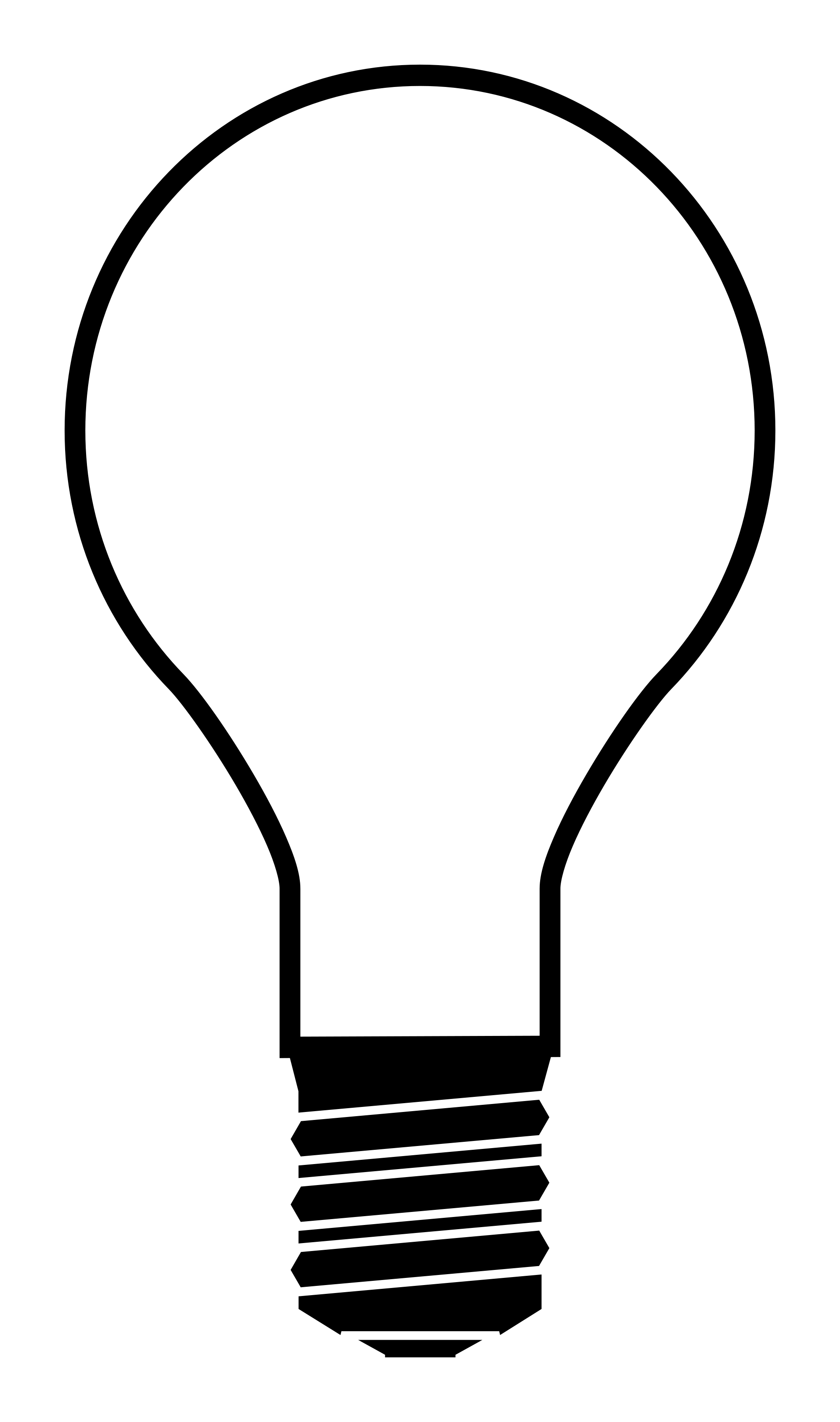 Minimal Black Outline Drawing Of A Light Bulb With Threaded Base Lamp And Lighting Transparent PNG