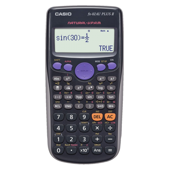 Black Advanced Scientific Pocket Calculator With Function Buttons Office Calculator PNG Graphic