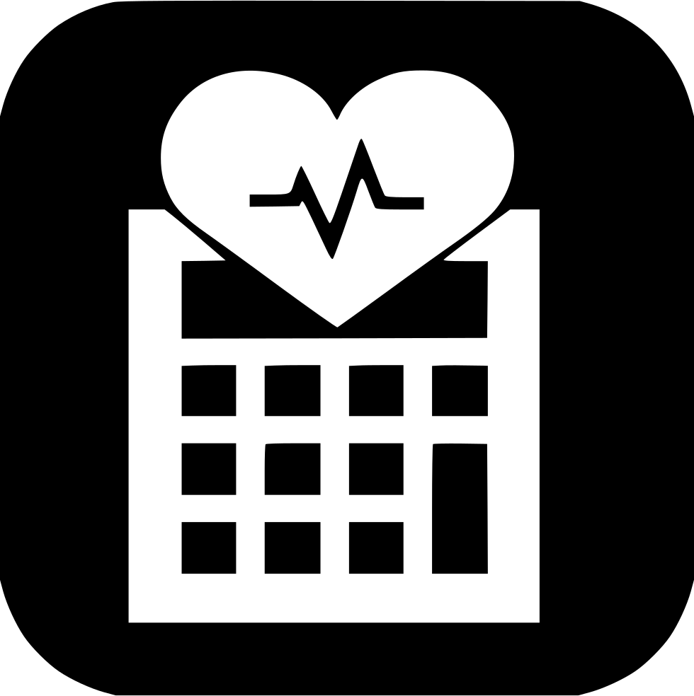 Black Medical Calculator Icon With Heartbeat Symbol And Number Keys Isolated Transparent PNG Image