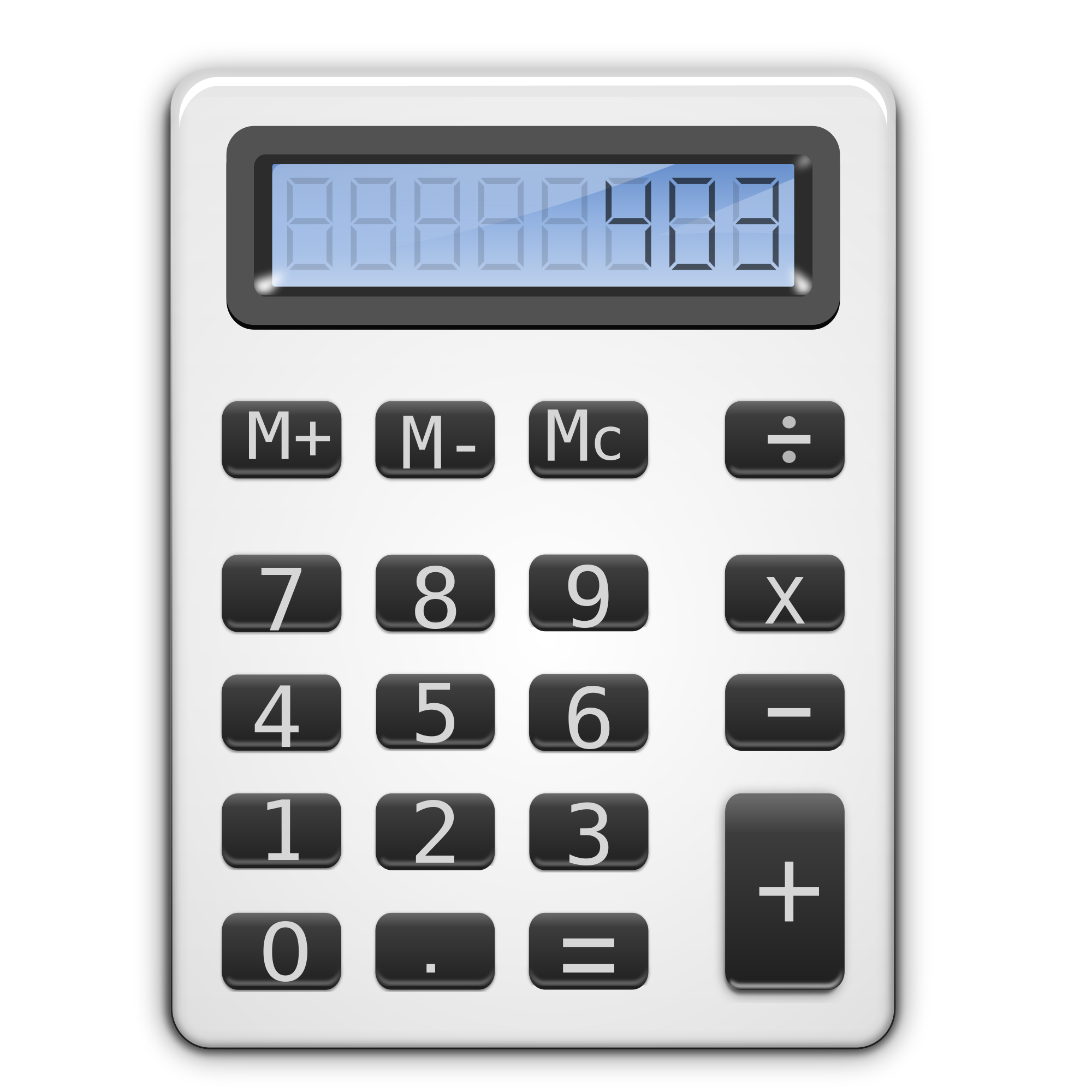 Black Office Calculator With Large LCD Display And Number Pad Calculator PNG Illustration