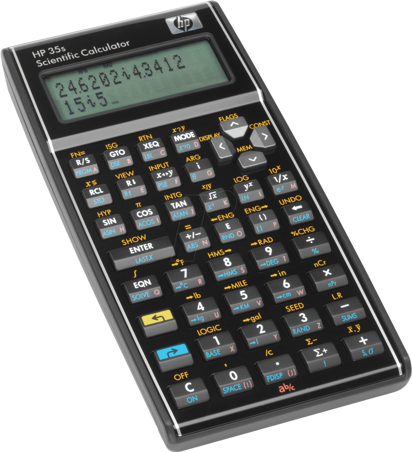 Black Scientific Calculator With Dense Function Keypad And Long Display High Resolution Transparent PNG Image