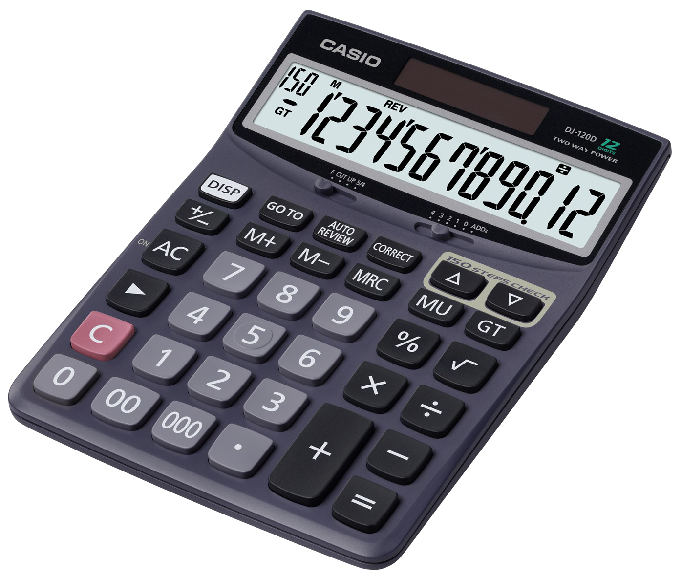 Black Scientific Calculator With Multi Line LCD And Angled View Transparent PNG Clipart