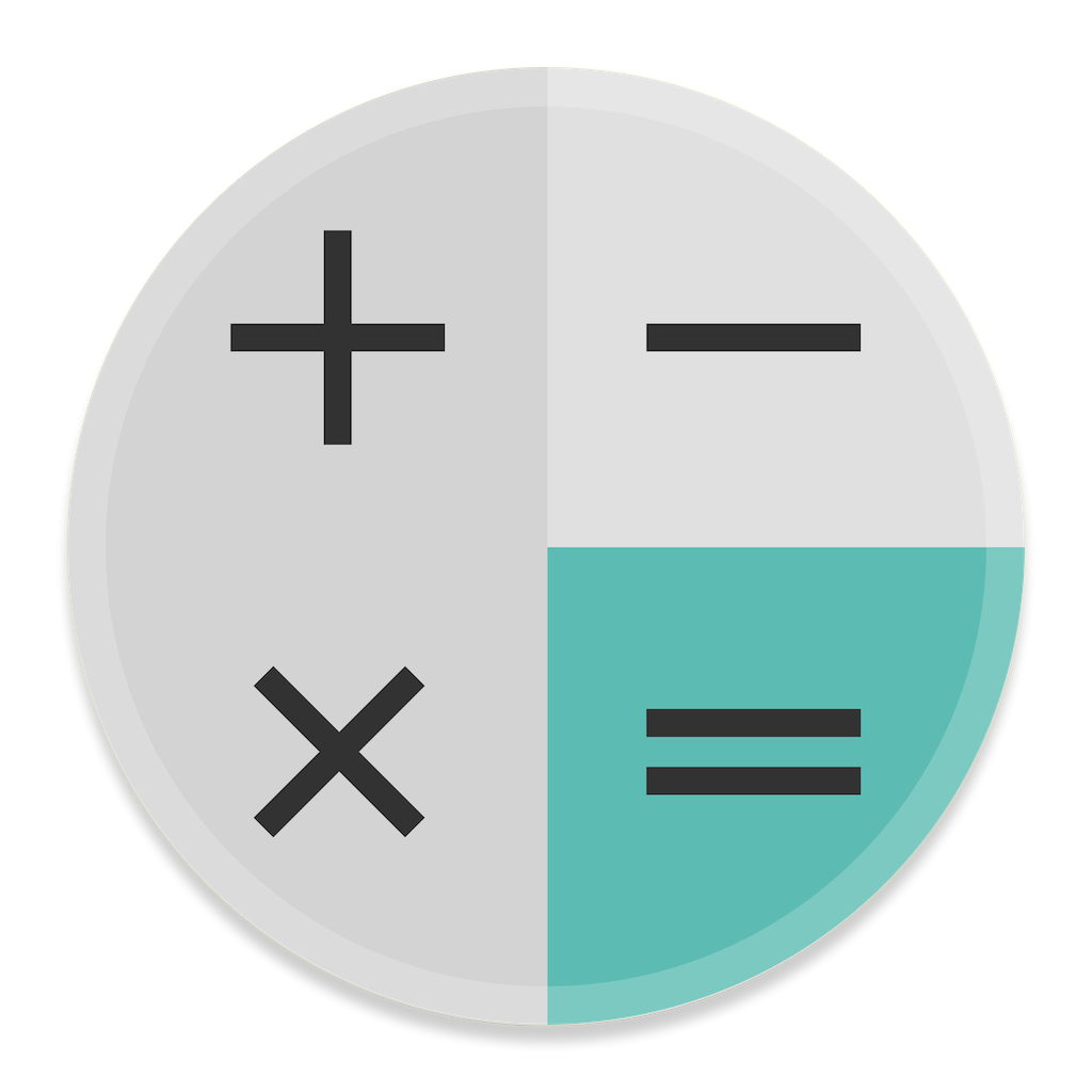Four Basic Math Operators Inside A Teal Circular Calculator Icon Math Tool Transparent PNG