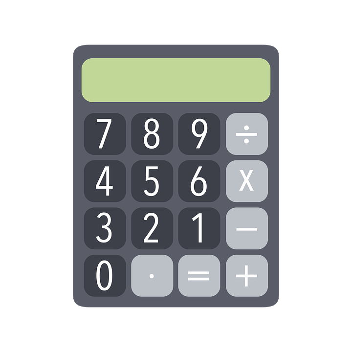 Gray Calculator App Icon With Green Screen And Basic Number Keys Isolated Calculator PNG Image