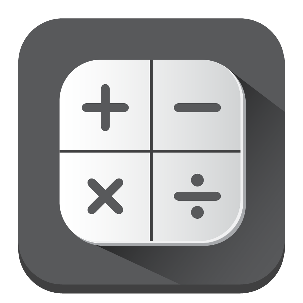Gray Calculator App Symbol With Plus Minus Multiply And Divide Buttons High Resolution Transparent PNG Image