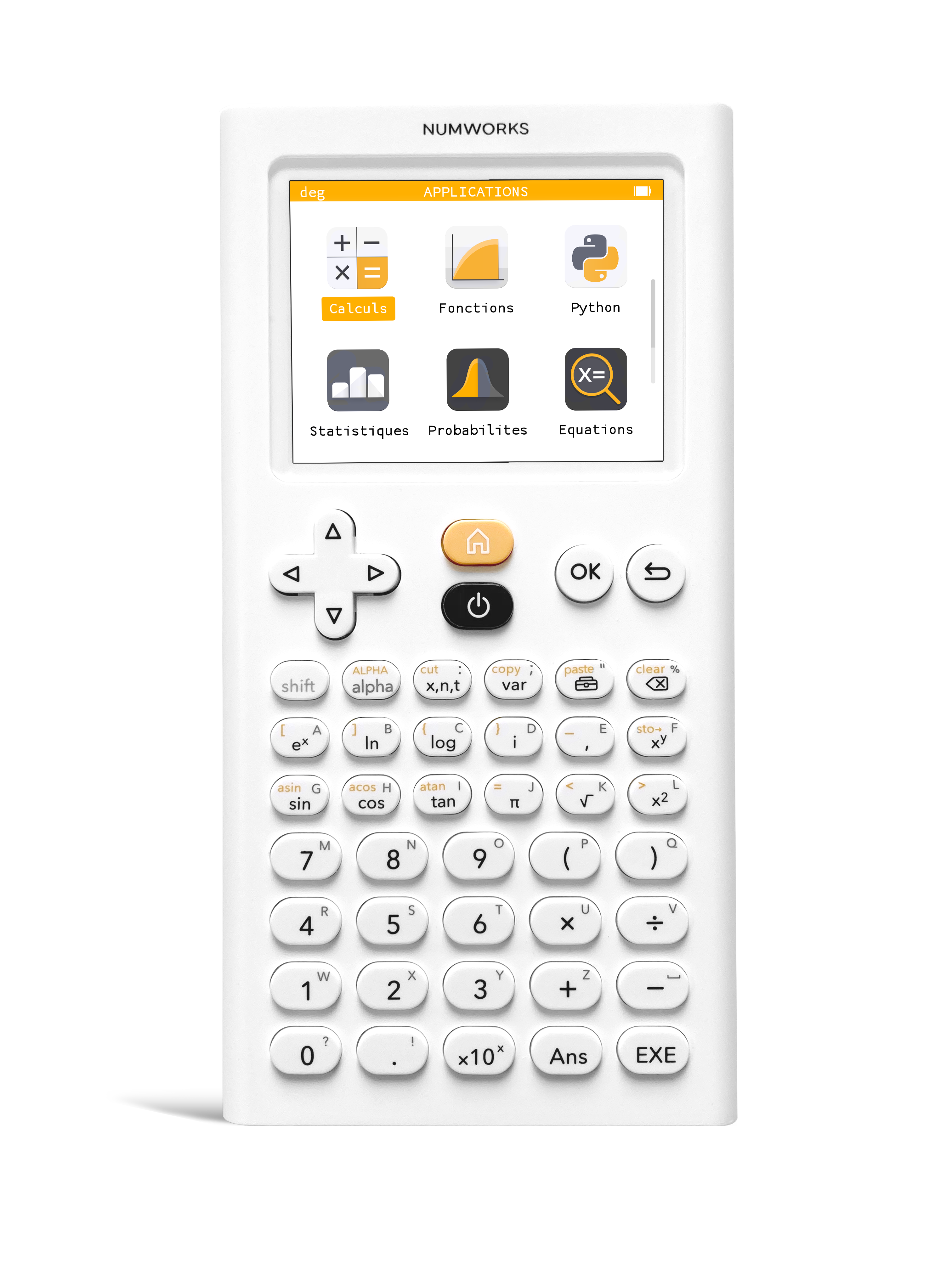 White Scientific Calculator With Tall LCD And Multi Function Keypad Transparent Background PNG Image